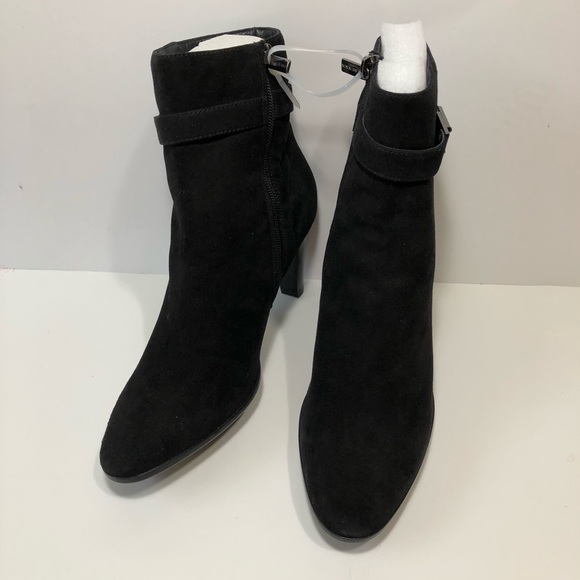 Aquatalia black suede heeled boots size 10 - Picture 2 of 8